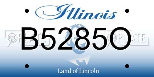 B5285O Illinois License Plate