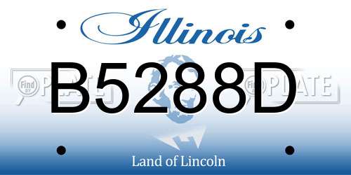 B5288D Illinois License Plate