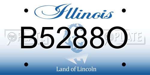 B5288O Illinois License Plate