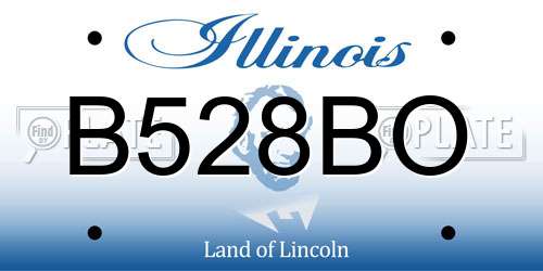 B528BO Illinois License Plate