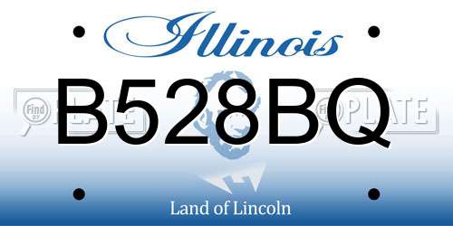B528BQ Illinois License Plate