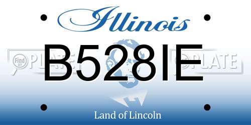 B528IE Illinois License Plate
