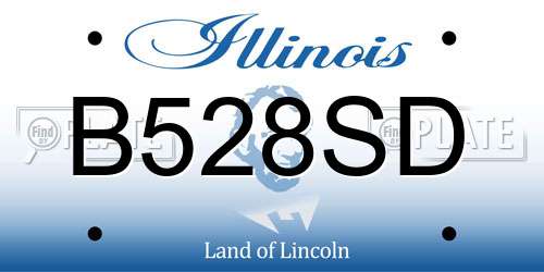B528SD Illinois License Plate