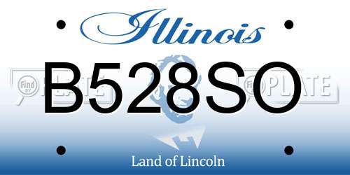 B528SO Illinois License Plate