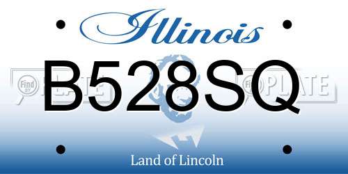 B528SQ Illinois License Plate