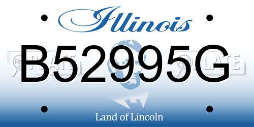 B52995G Illinois License Plate
