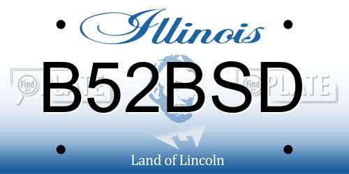B52BSD Illinois License Plate
