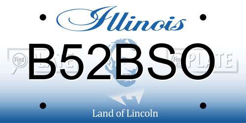B52BSO Illinois License Plate
