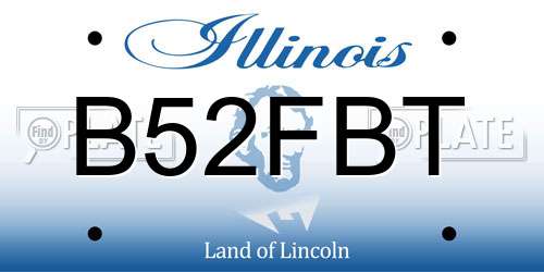 B52FBT Illinois License Plate