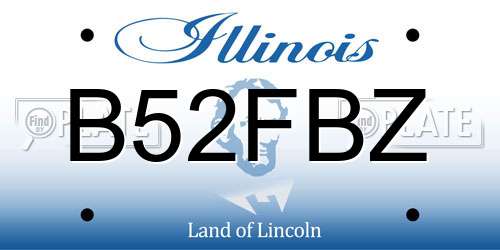B52FBZ Illinois License Plate