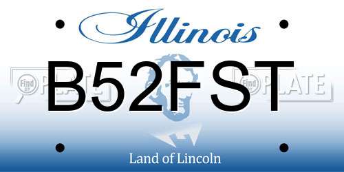 B52FST Illinois License Plate