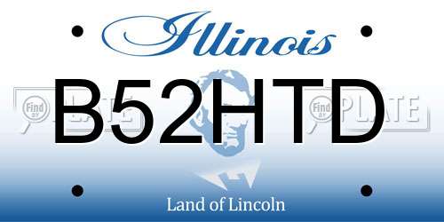B52HTD Illinois License Plate