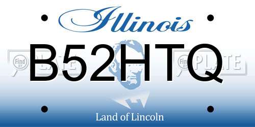 B52HTQ Illinois License Plate