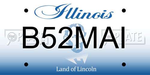 B52MAI Illinois License Plate