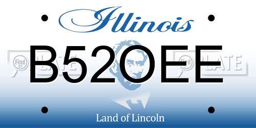 B52OEE Illinois License Plate