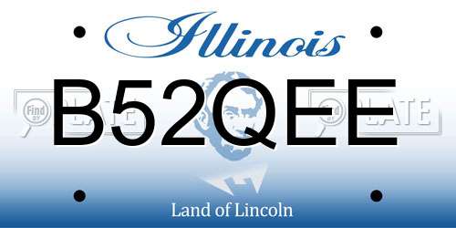 B52QEE Illinois License Plate