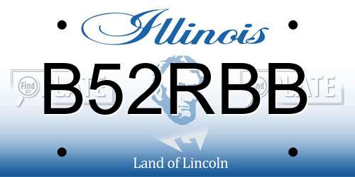 B52RBB Illinois License Plate