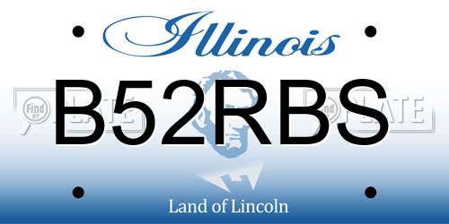B52RBS Illinois License Plate