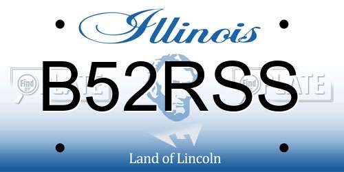 B52RSS Illinois License Plate