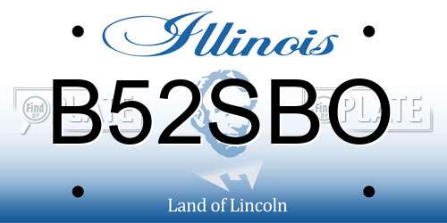 B52SBO Illinois License Plate