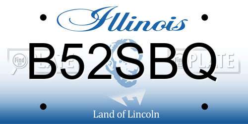 B52SBQ Illinois License Plate