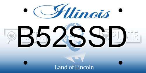 B52SSD Illinois License Plate