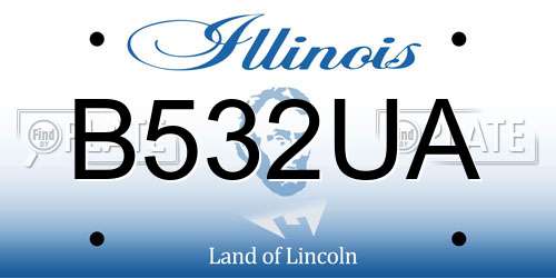 B532UA Illinois License Plate