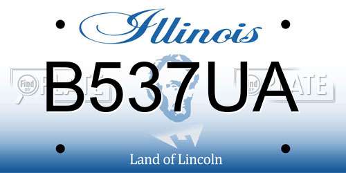 B537UA Illinois License Plate