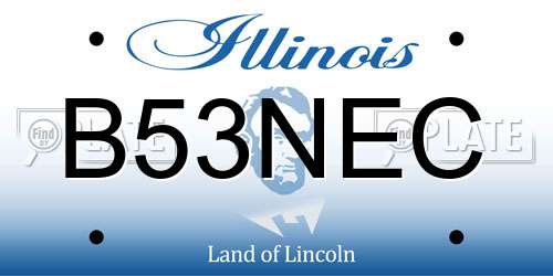 B53NEC Illinois License Plate