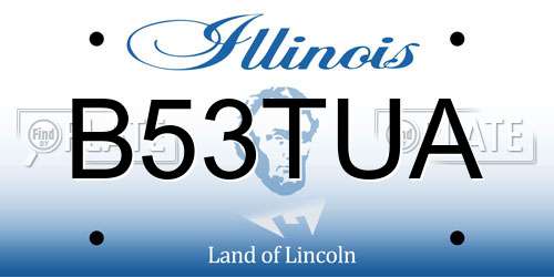 B53TUA Illinois License Plate