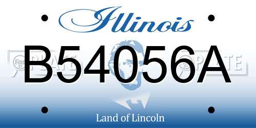 B54056A Illinois License Plate