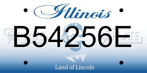 B54256E Illinois License Plate