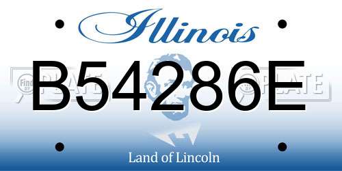 B54286E Illinois License Plate