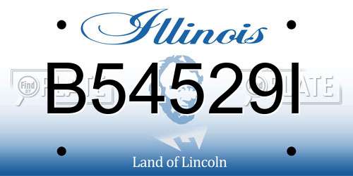 B54529I Illinois License Plate