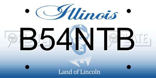 B54NTB Illinois License Plate