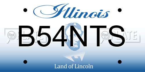 B54NTS Illinois License Plate