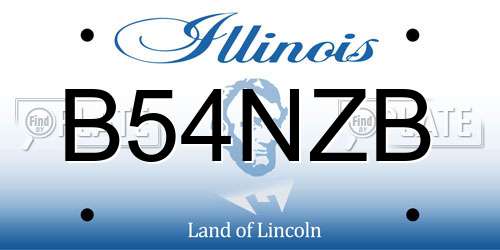 B54NZB Illinois License Plate