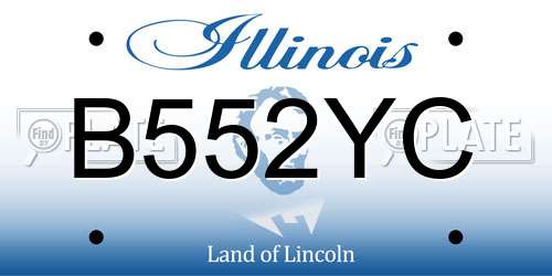 B552YC Illinois License Plate