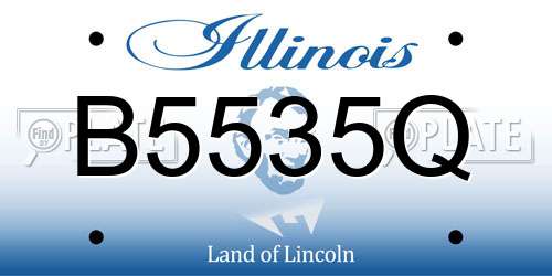 B5535Q Illinois License Plate