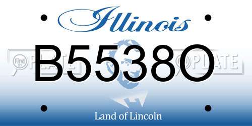 B5538O Illinois License Plate