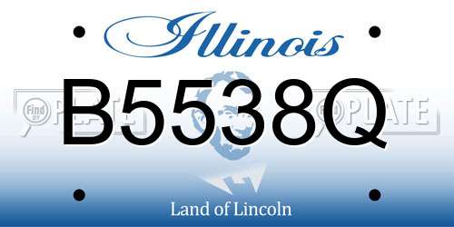 B5538Q Illinois License Plate