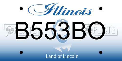 B553BO Illinois License Plate