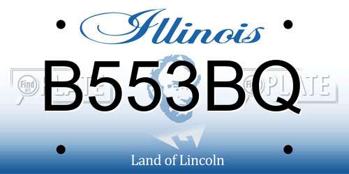 B553BQ Illinois License Plate
