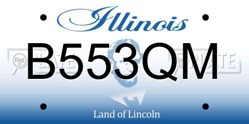 B553QM Illinois License Plate