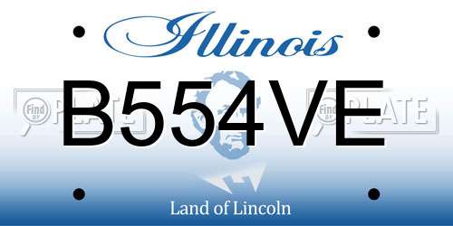 B554VE Illinois License Plate