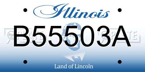 B55503A Illinois License Plate