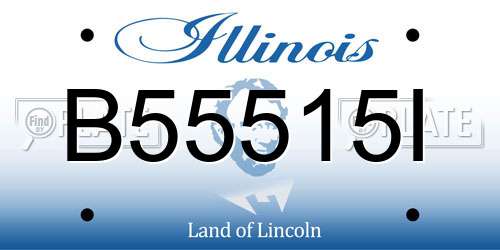 B55515I Illinois License Plate