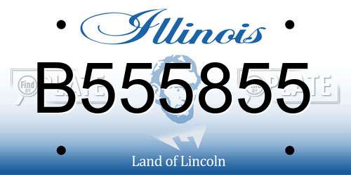 B555855 Illinois License Plate