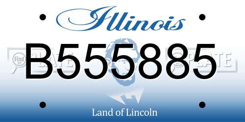 B555885 Illinois License Plate