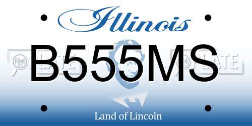 B555MS Illinois License Plate